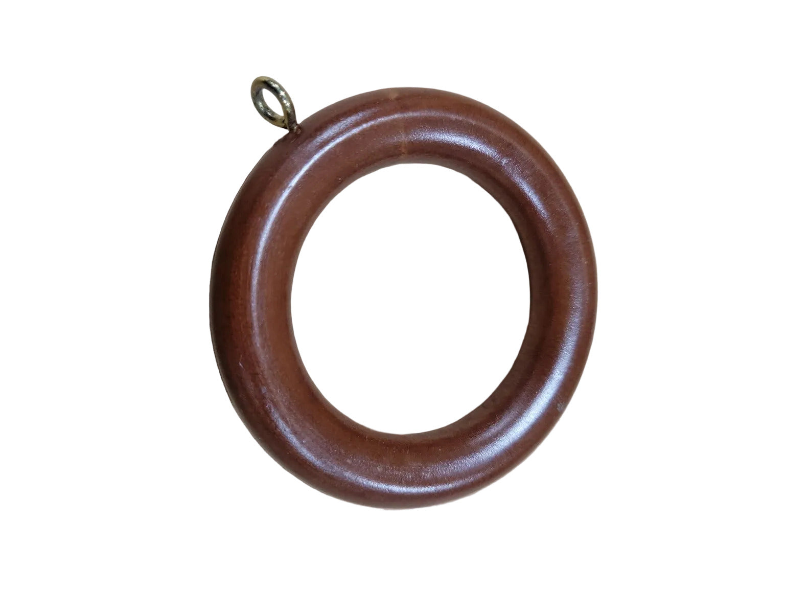Wood Curtain Rings with Eye Screws – Set of 30
