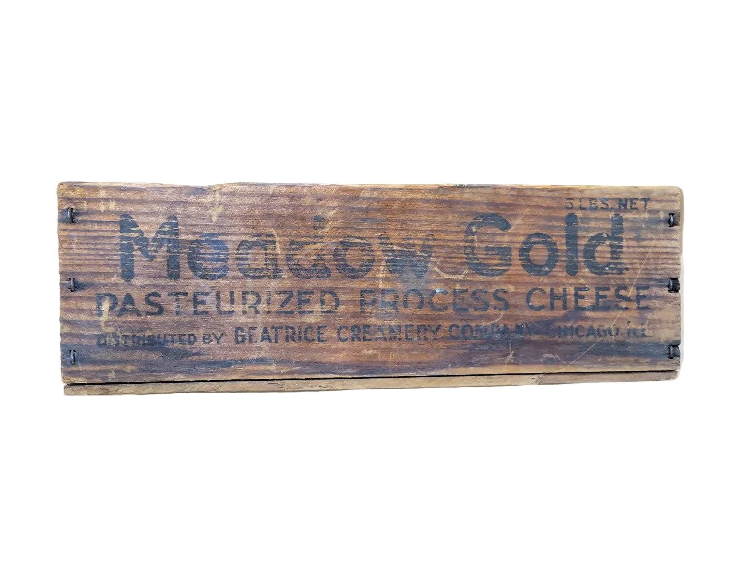 Vintage Meadow Gold Pasteurized Process Cheese Wooden Box – Beatrice Creamery