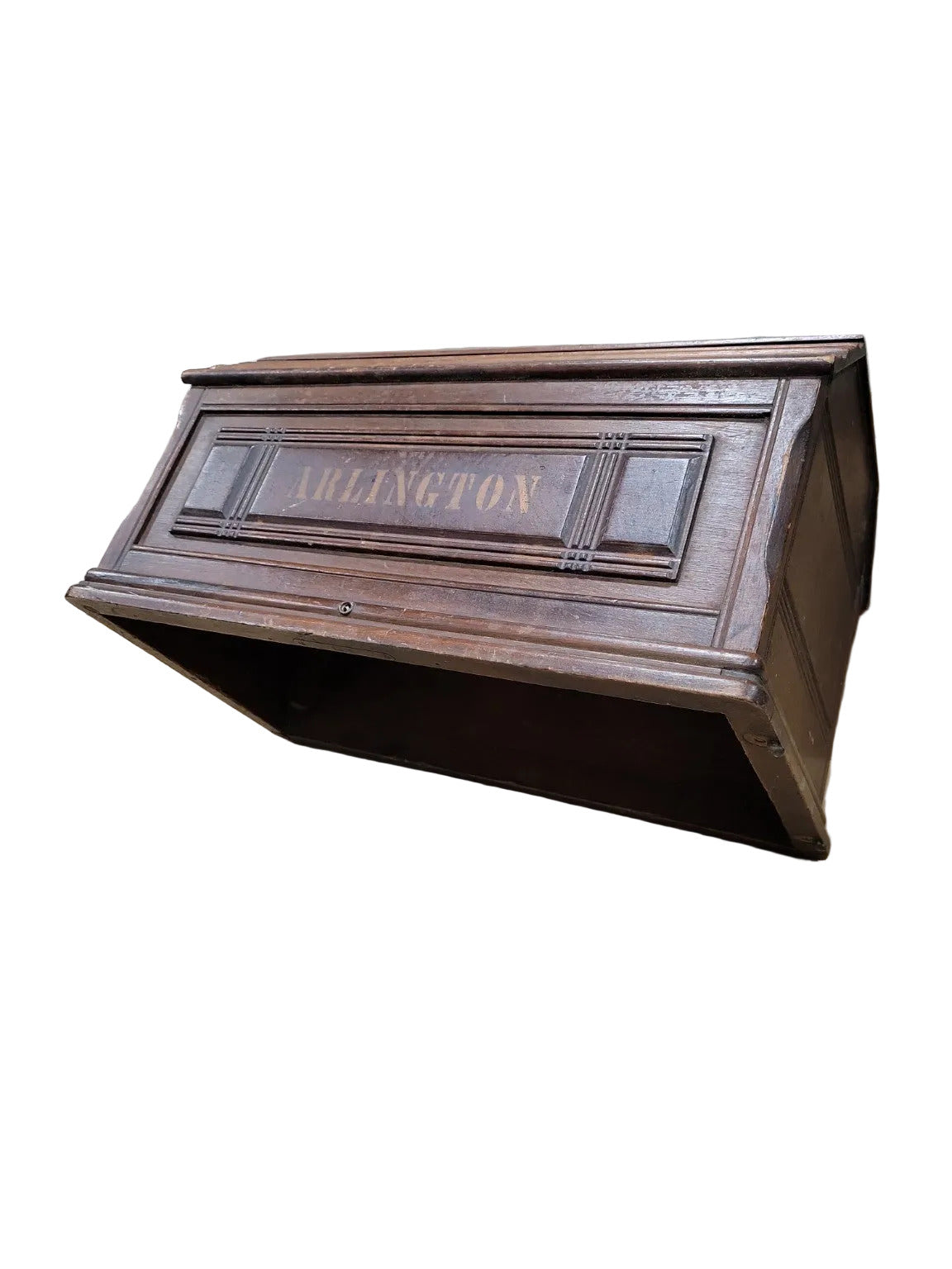 Antique Arlington Wooden Sewing Machine Cover – Roll-Top Style Cabinet Top