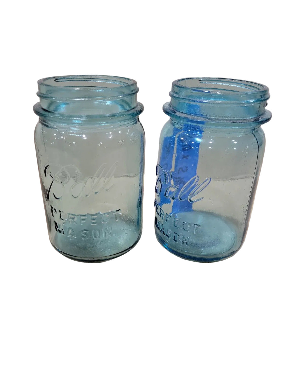 Vintage Ball Perfect Mason Blue Glass Jars – Set of 2