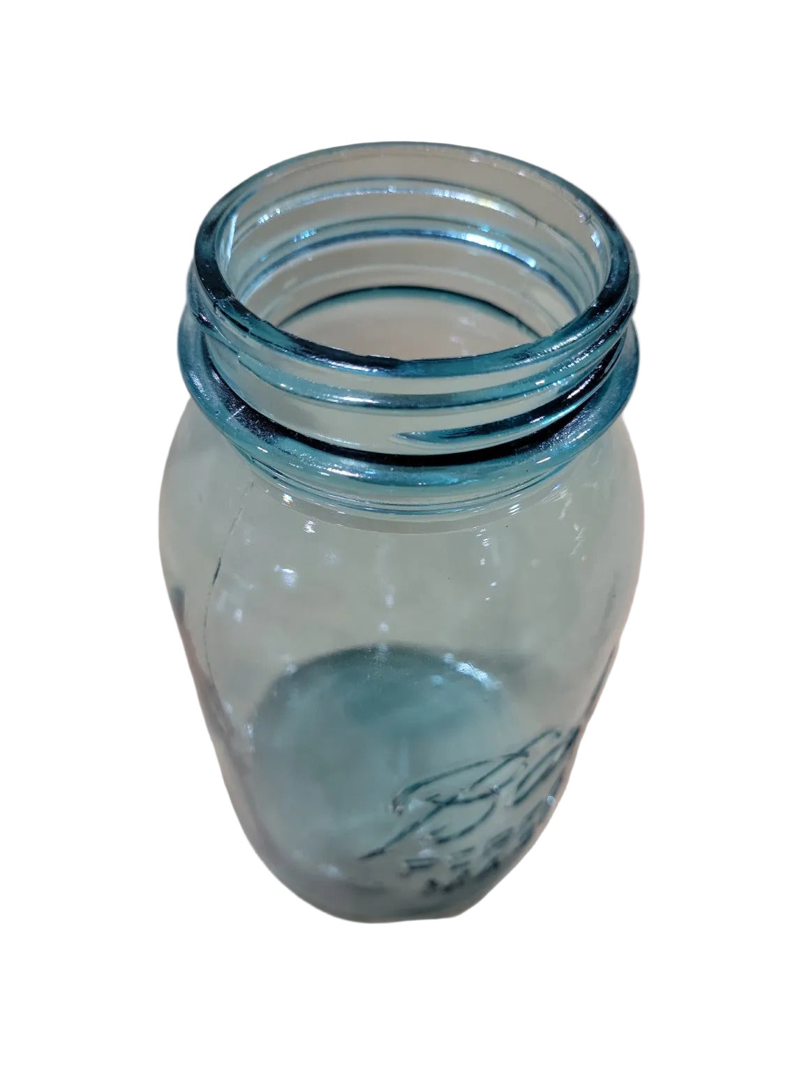 Vintage Ball Perfect Mason Aqua Glass Jar