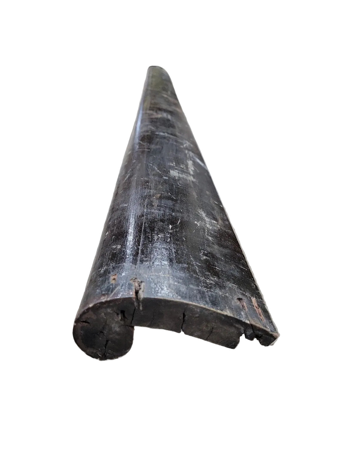 Reclaimed Walnut Church Pew Top Rail – Curved Profile – 90" W x 5 1/4" H x 2 1/4" D