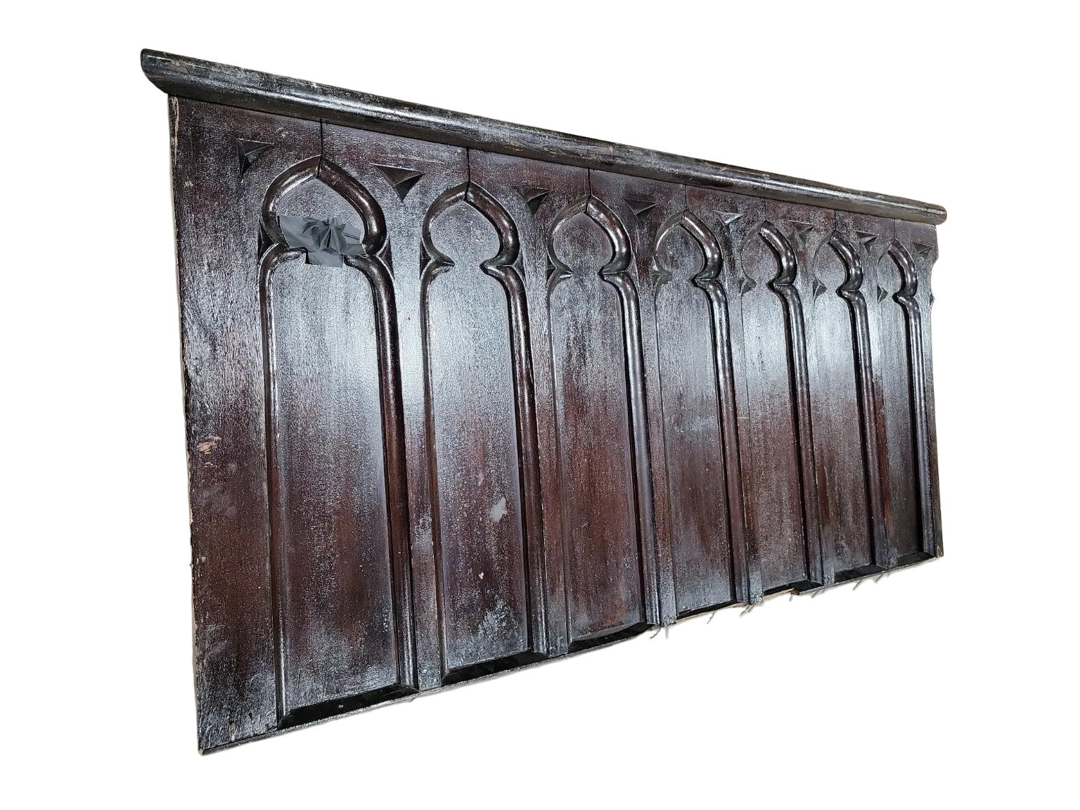 Reclaimed Gothic Church Pew Modesty Screen (Frontal) – 62” – Solid Poplar