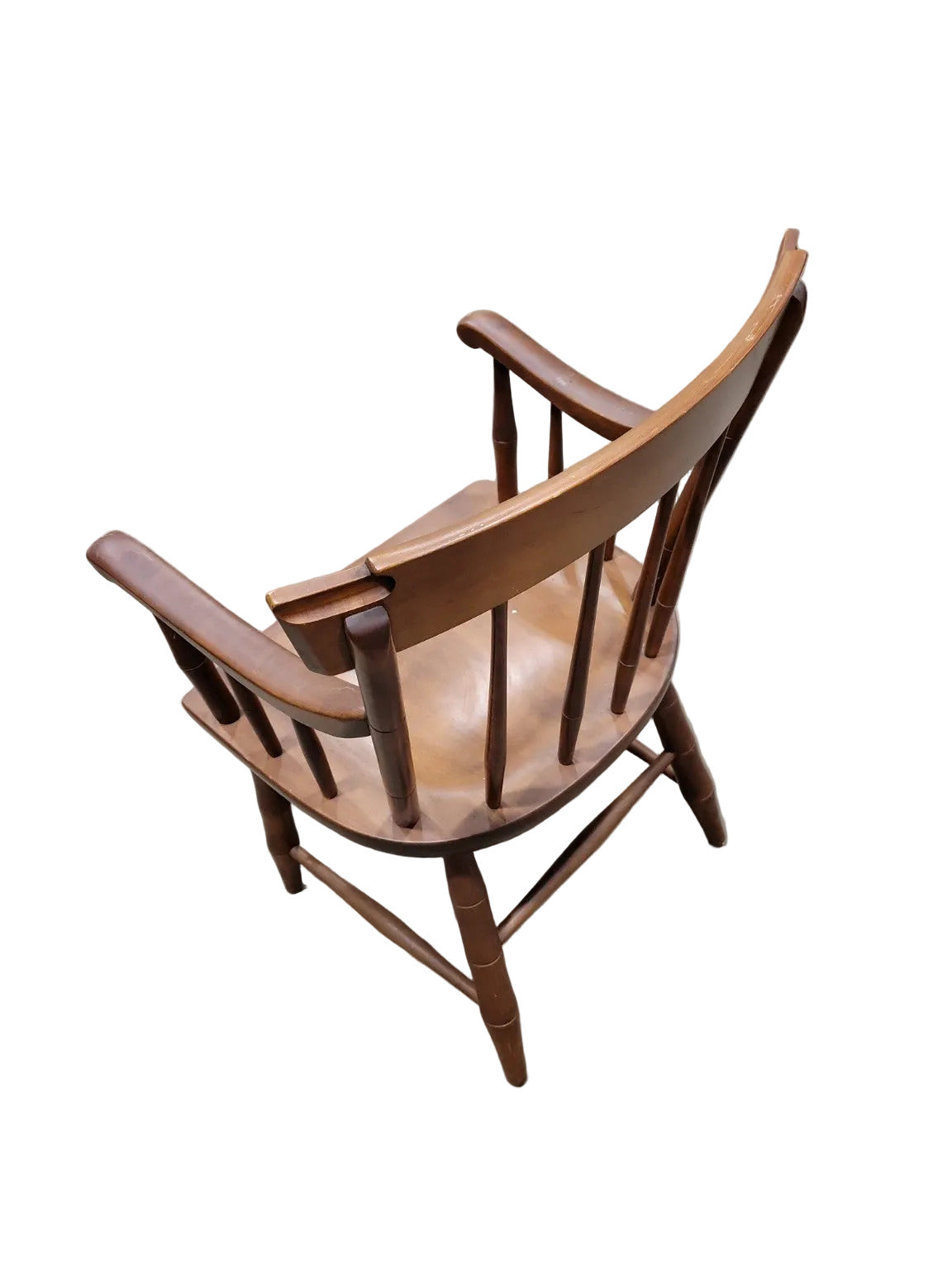 Vintage Windsor Style Wooden Armchair – Spindle Back