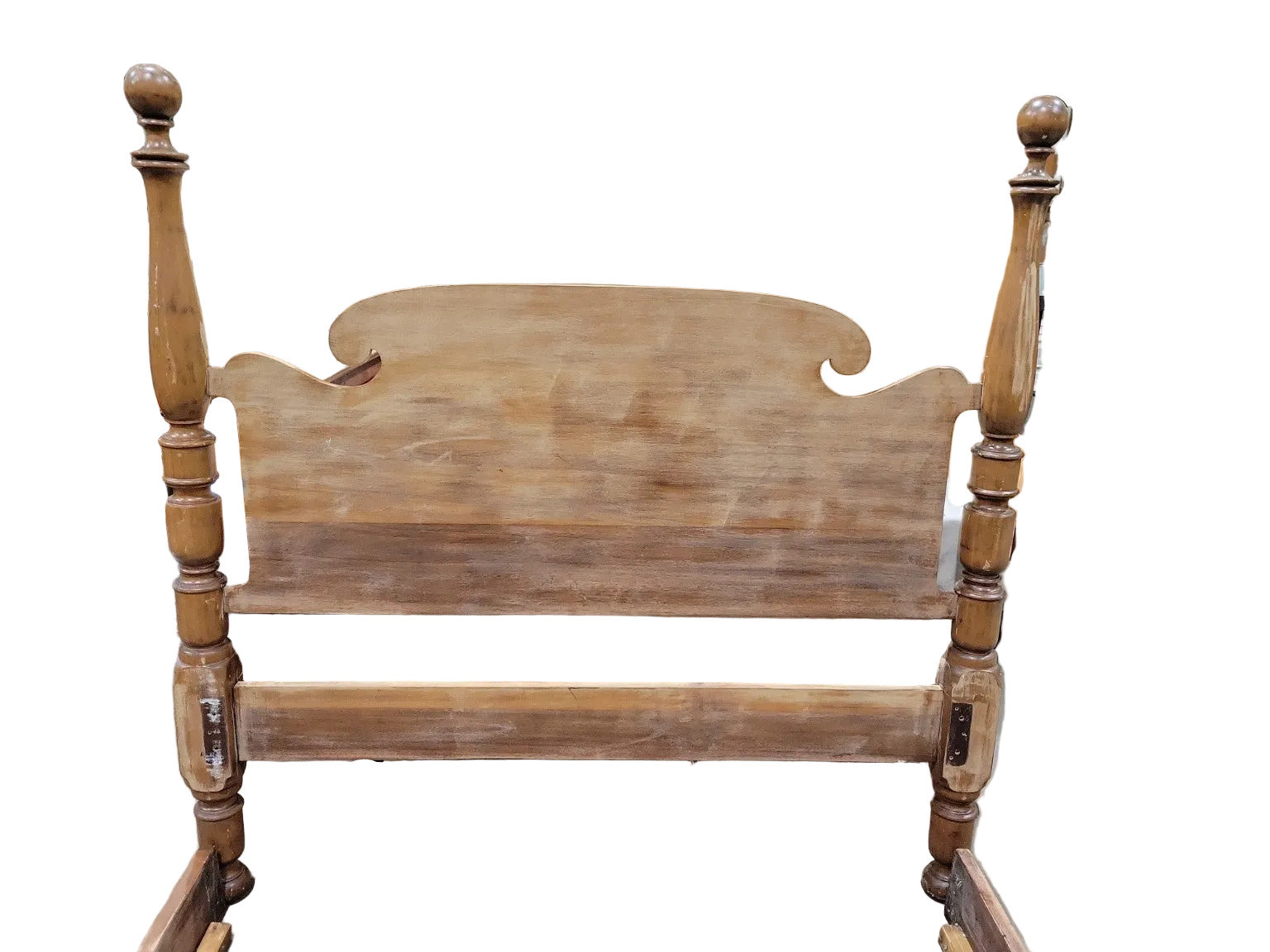 Antique Turned Post Full Size Bed Frame – Solid Wood