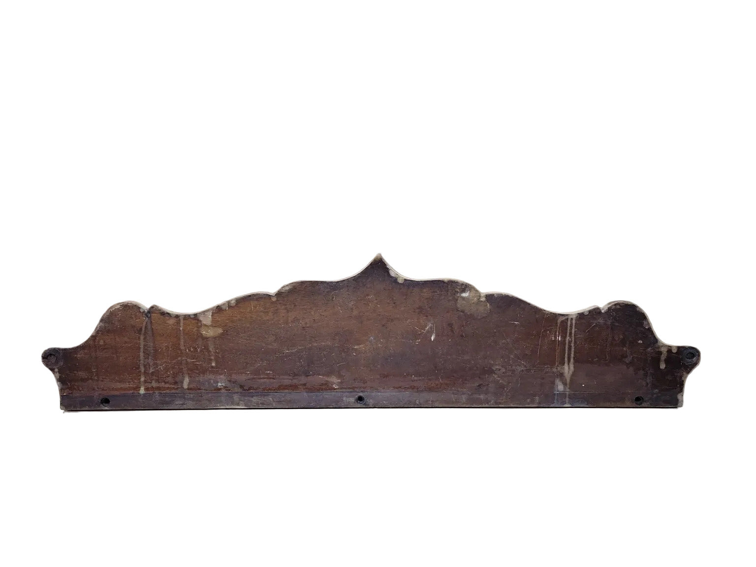 Vintage Scalloped Wood Pediment Trim – 36"