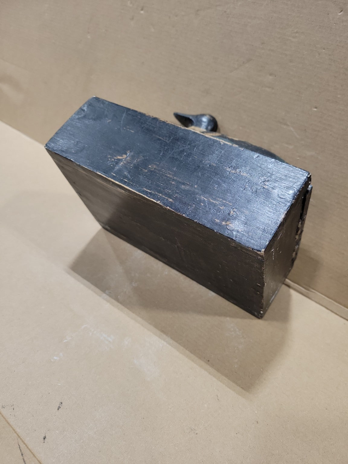 Vintage Hand-Carved Duck Decoy Box – Folk Art Storage