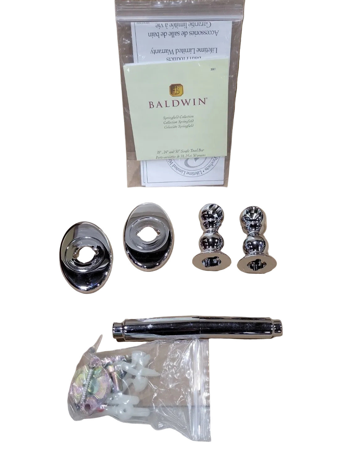 Baldwin “Springfield” Tissue Roll Holder – Polished Chrome – Model 3663.260 (NIB)