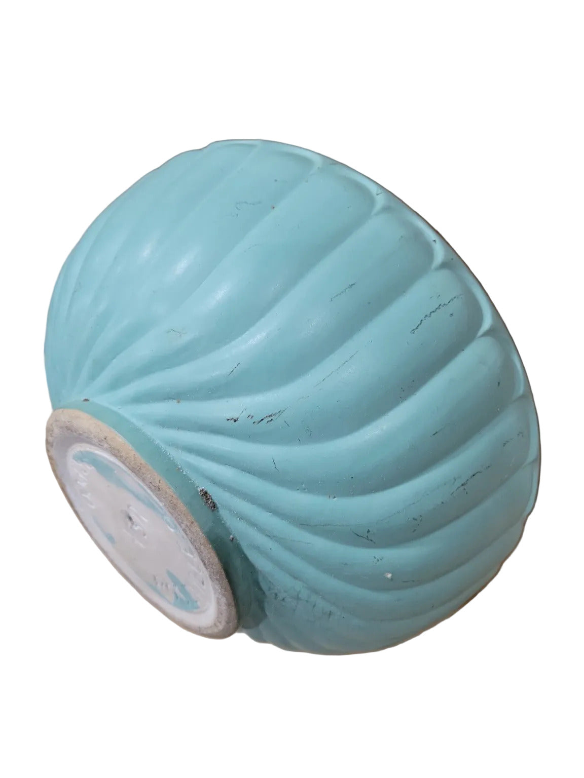 Vintage Haeger Turquoise Pottery Planter – 16" Diameter