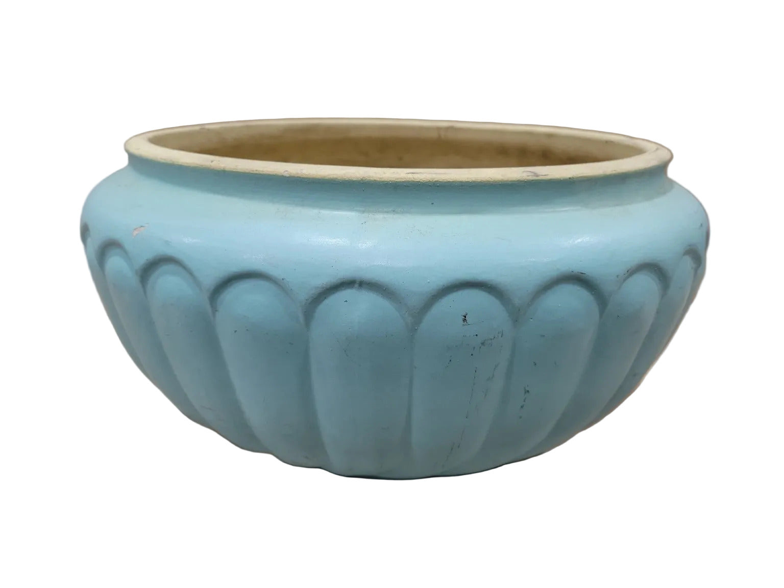 Vintage Haeger Turquoise Pottery Planter – 16" Diameter