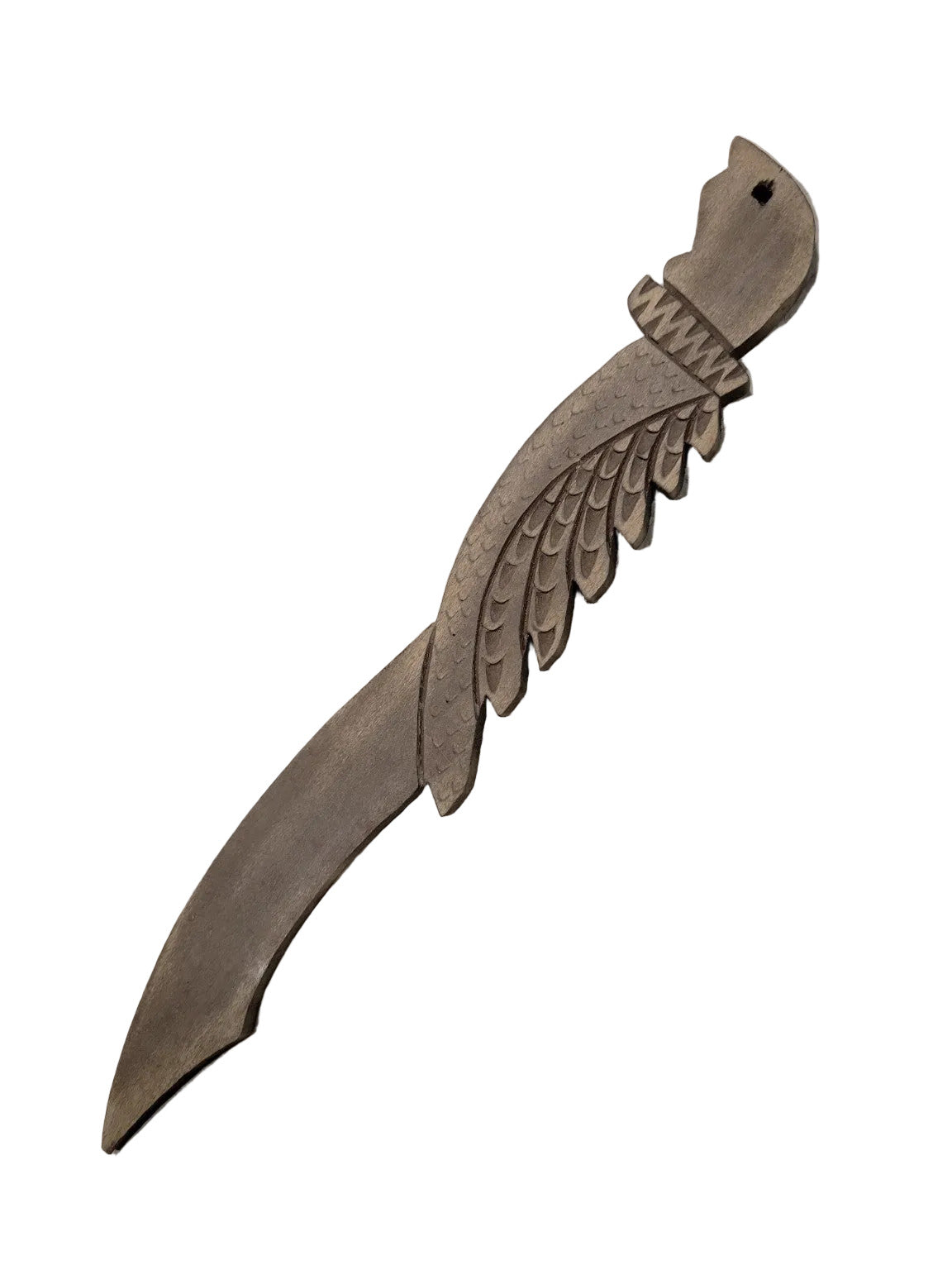Hand-Carved Wooden Letter Opener – Bird Form