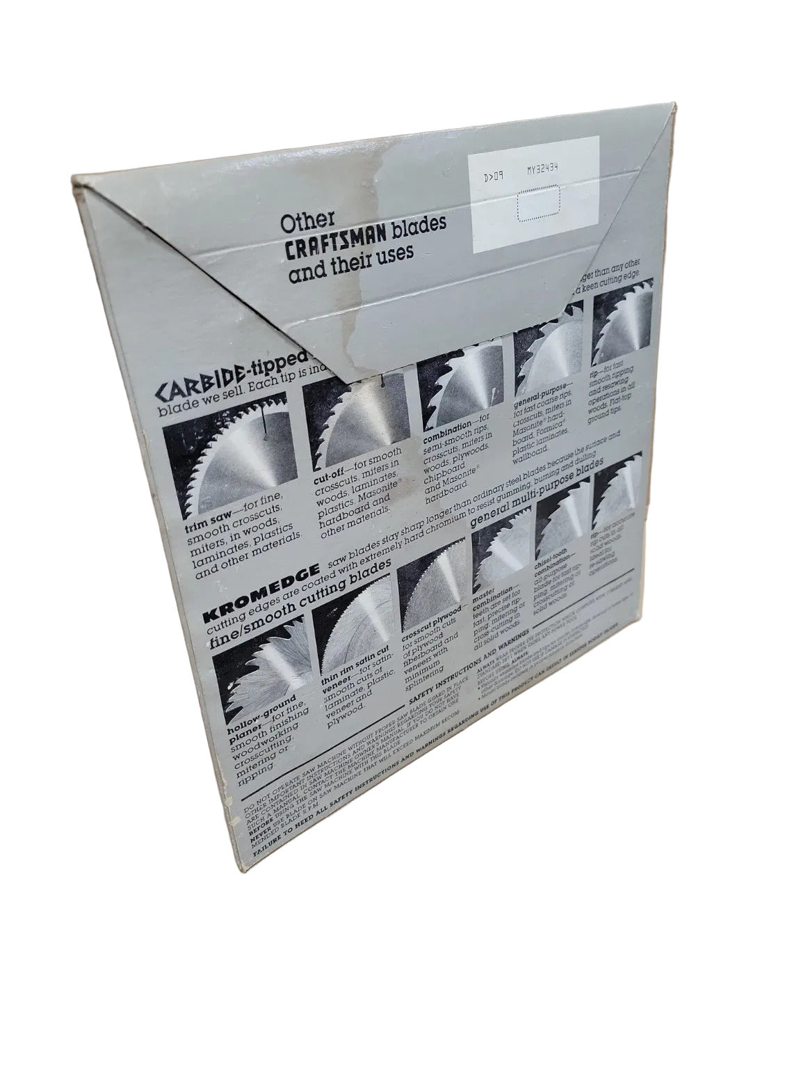 Vintage Sears Craftsman 10" Kromedge Cabinetwork Combination Saw Blade – Model 932434