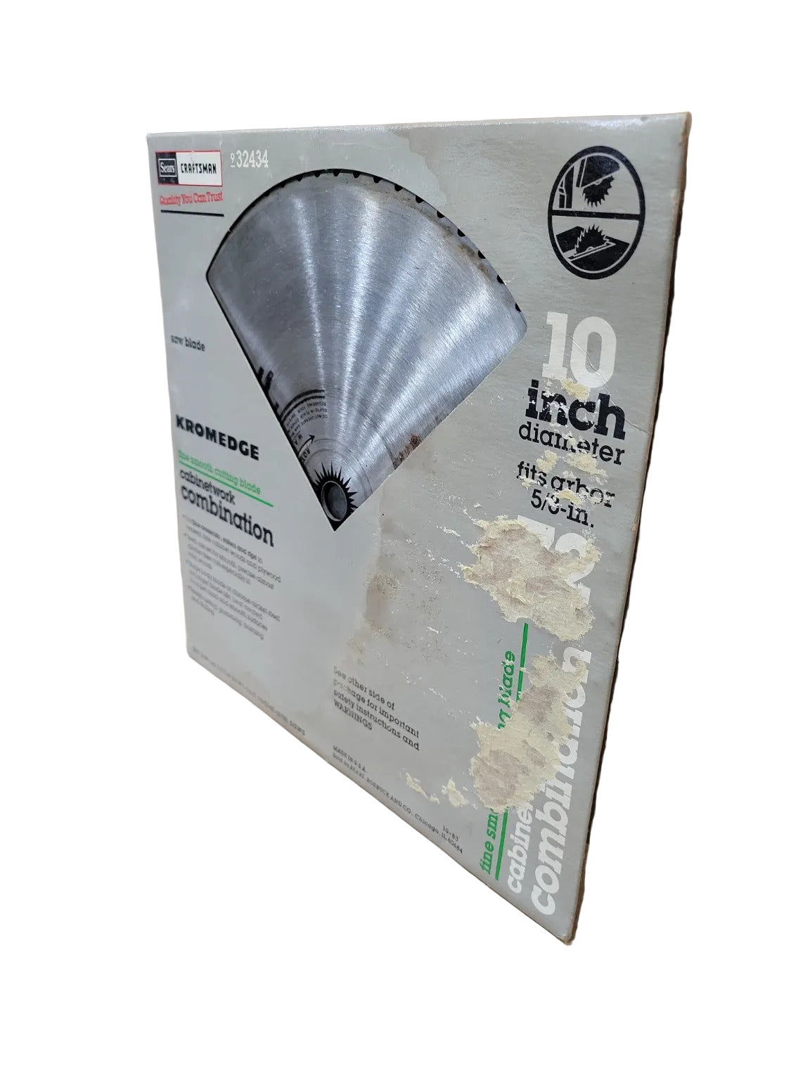 Vintage Sears Craftsman 10" Kromedge Cabinetwork Combination Saw Blade – Model 932434