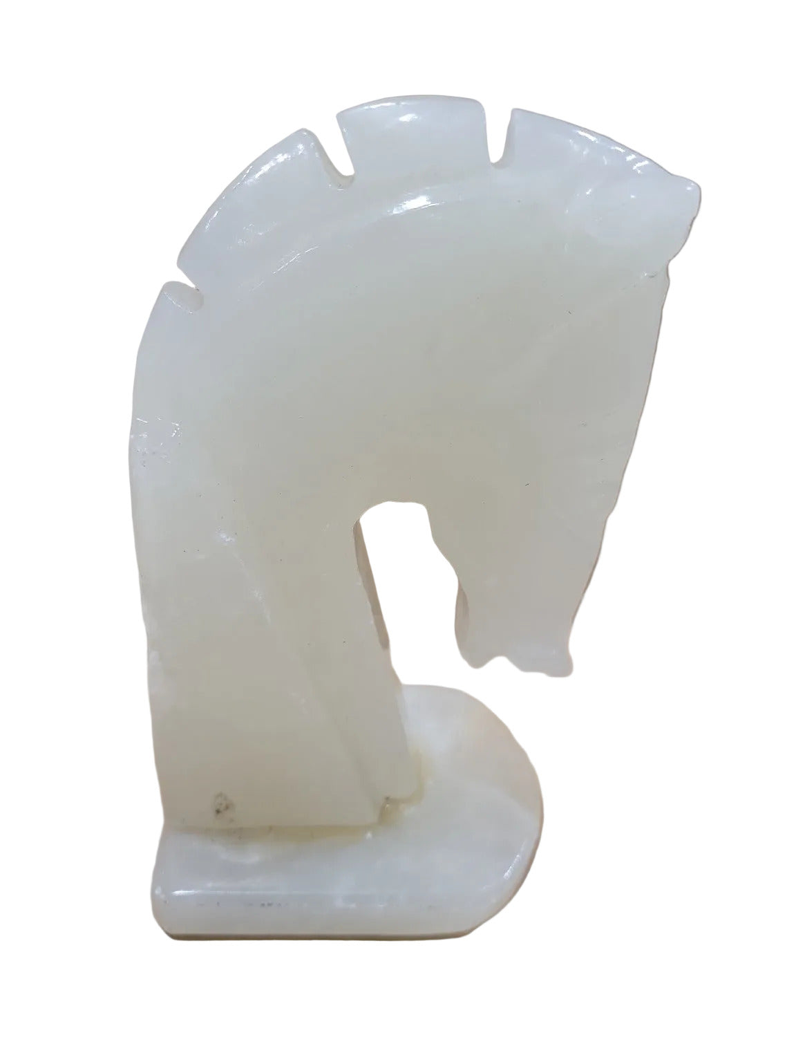 Art Deco White Onyx Horse Head Bookends – Pair