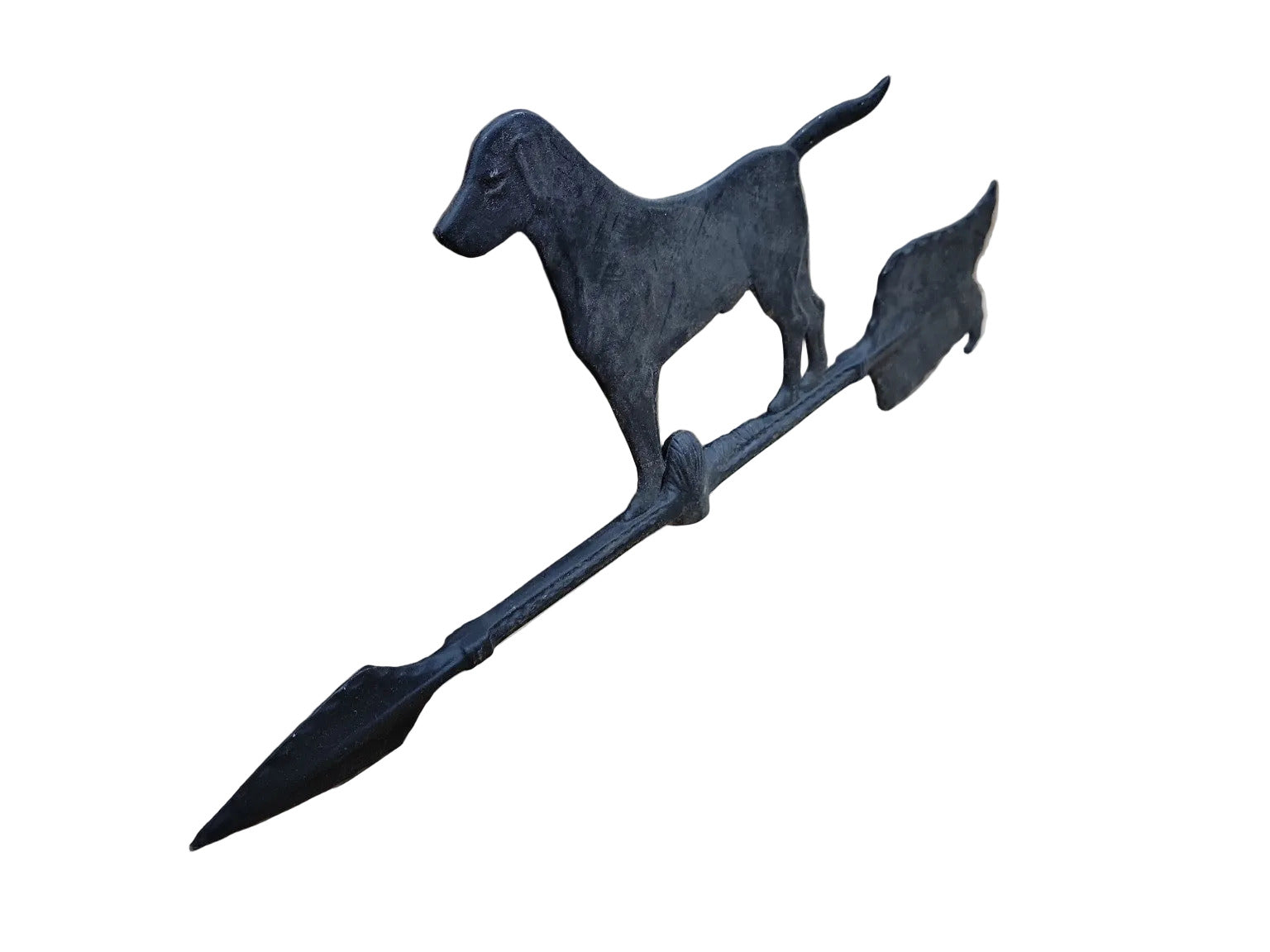 Cast Iron Hunting Dog Weathervane Arrow – Wall Mount