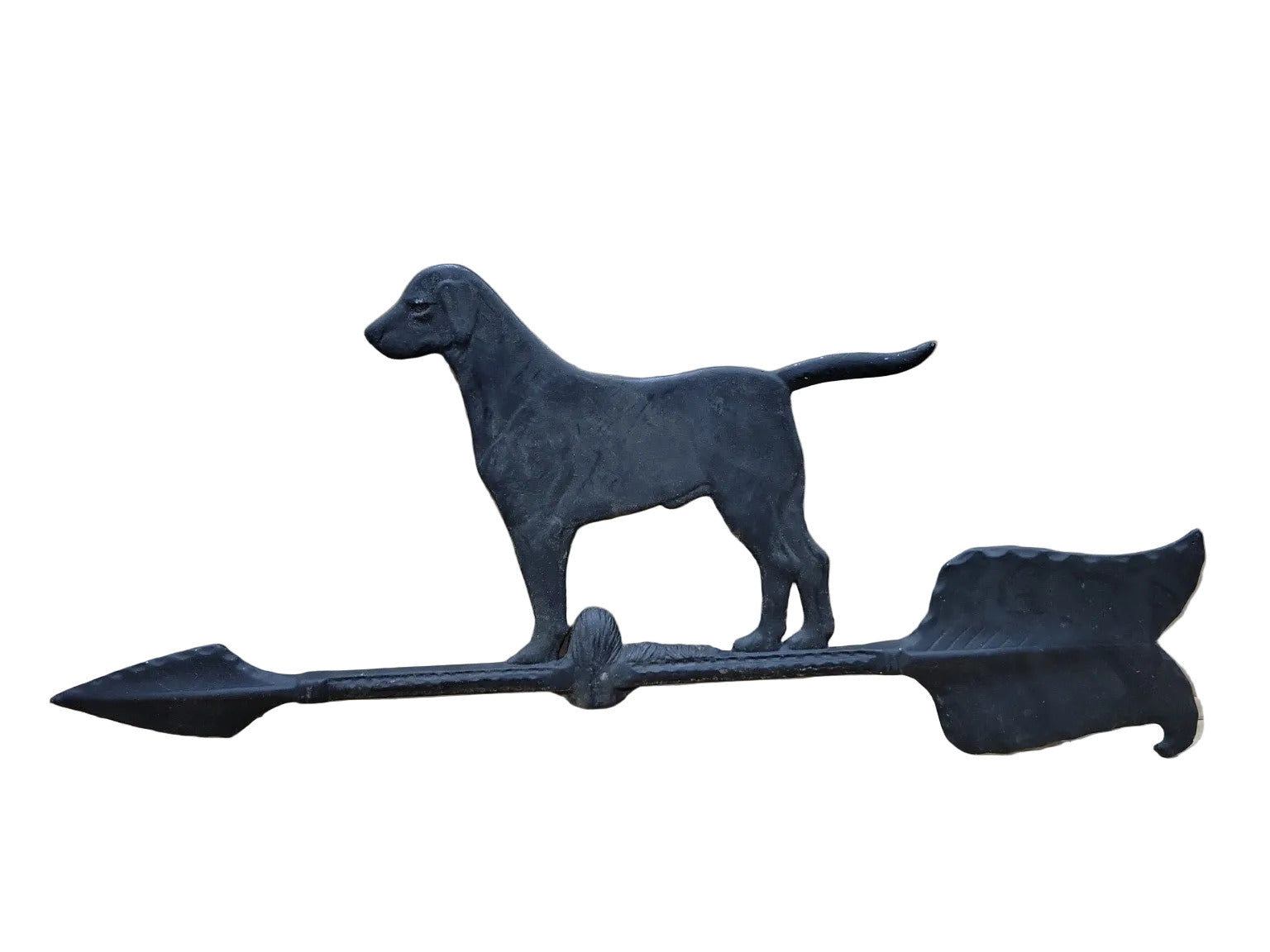 Cast Iron Hunting Dog Weathervane Arrow – Wall Mount