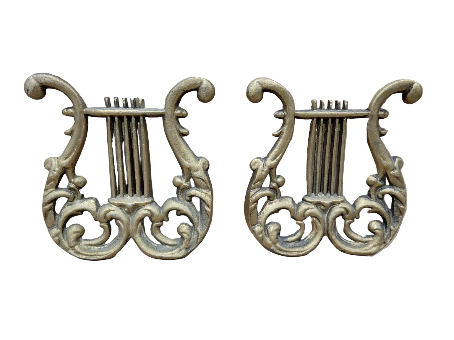 Vintage Cast Iron Lyre Wall Plaques – Set of 2 – HODA