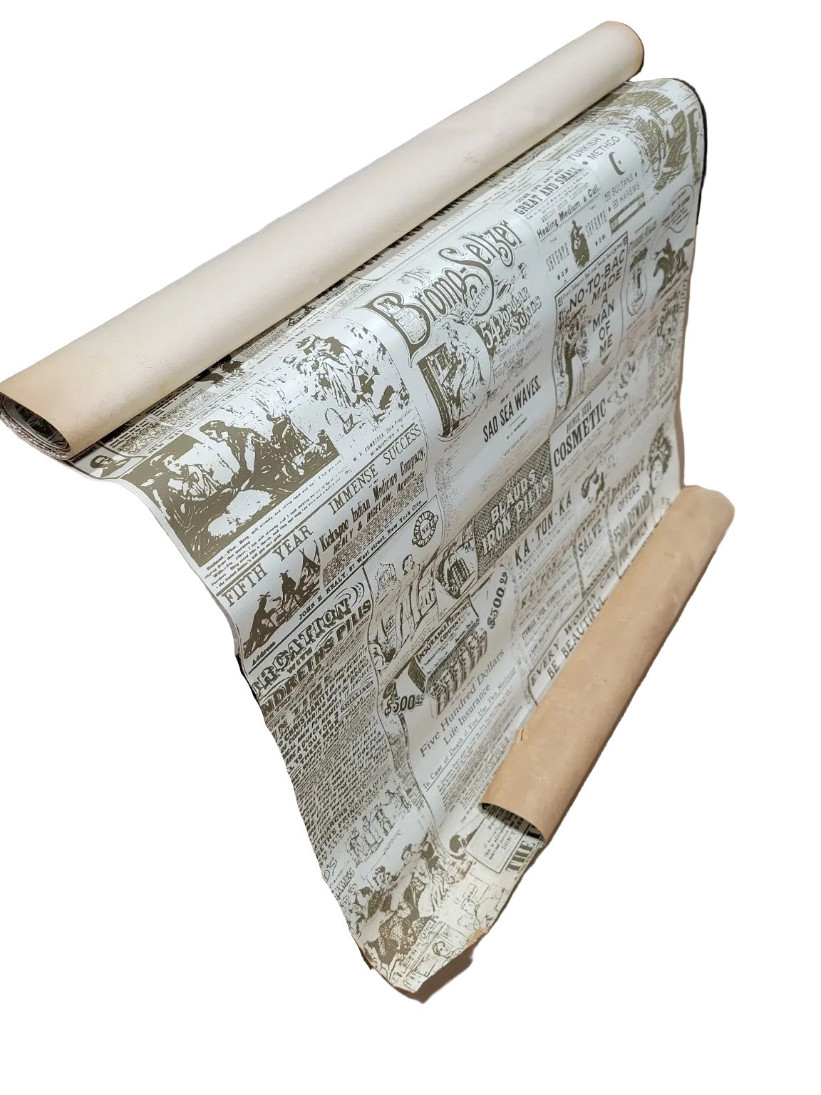 Vintage Apothecary Advertisement Wallpaper Roll – 27" Wide
