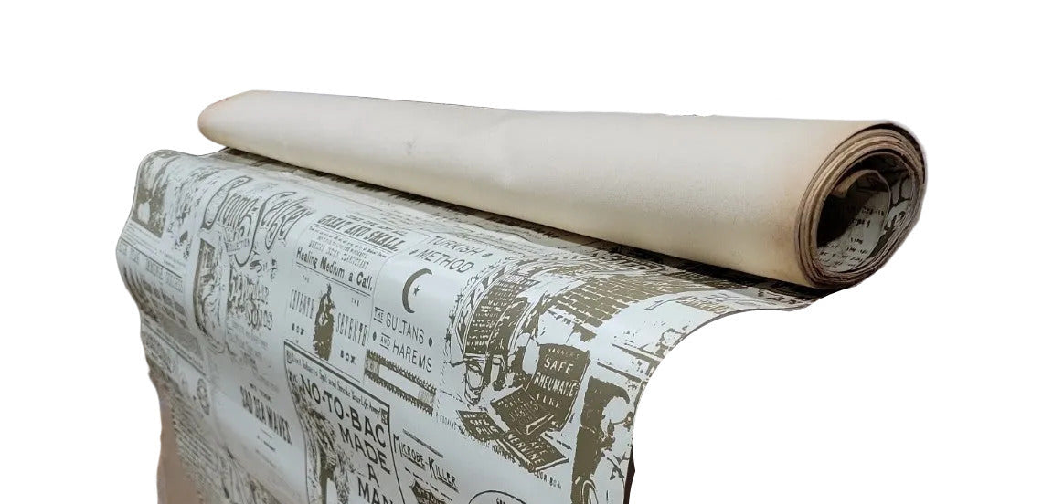 Vintage Apothecary Advertisement Wallpaper Roll – 27" Wide