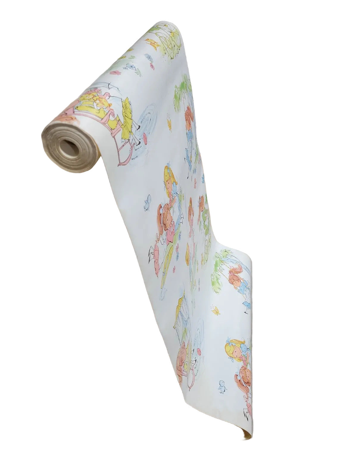 Vintage Children’s Storybook Wallpaper Roll – Pastel Nursery Print