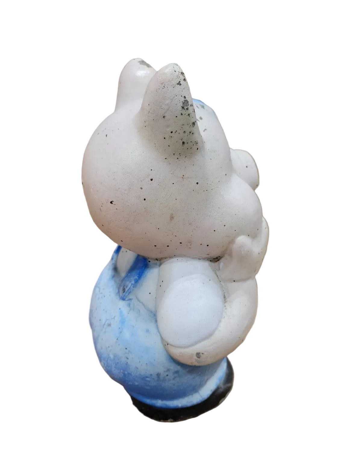 Vintage Concrete Pig Garden Statue – Farmer Overalls