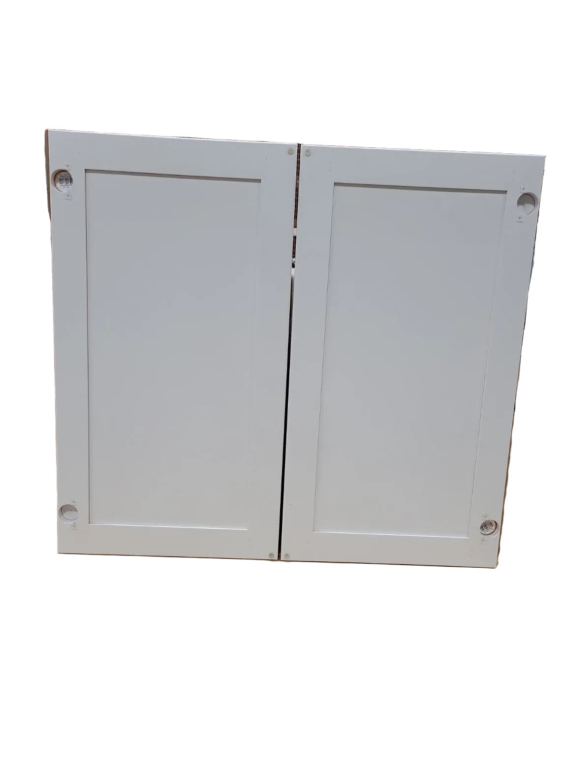 Set of 2 White Shaker Cabinet Doors – 15 ½" x 28"