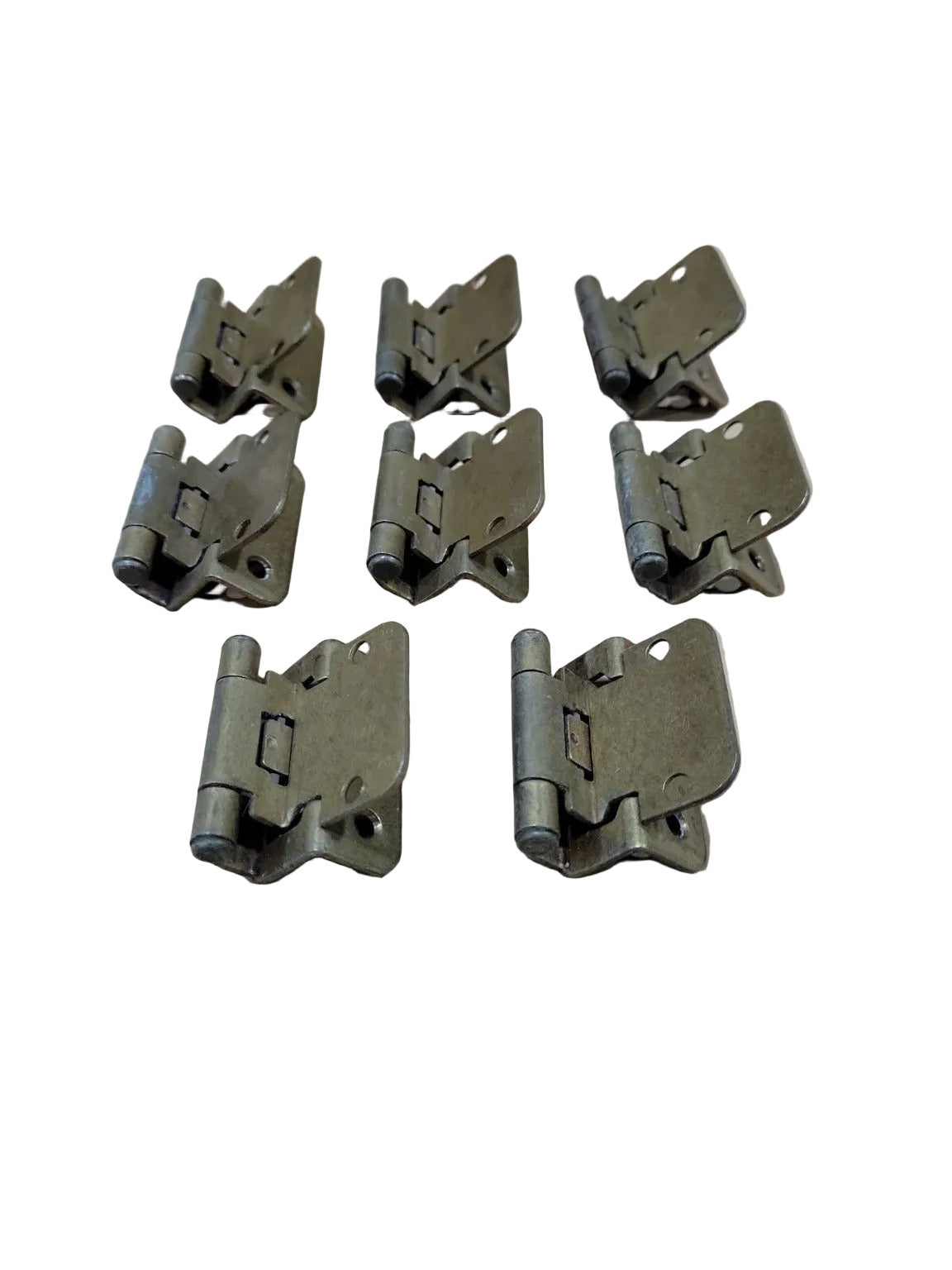Vintage Brass Plated Cabinet Hinges – Set of 8