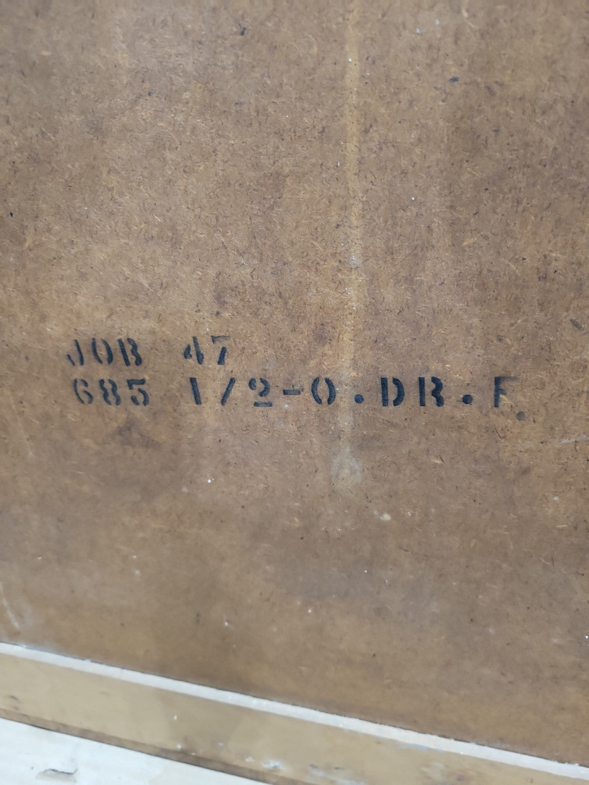 Mid-Century Dresser Mirror with Wood Mounting Brackets