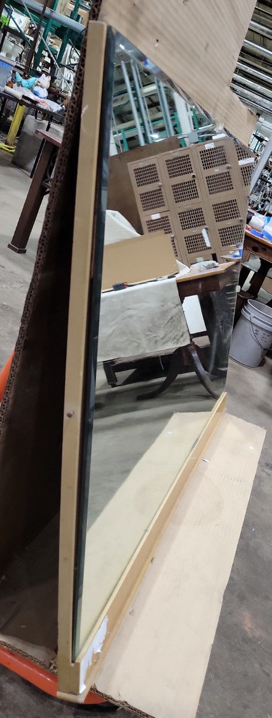 Mid-Century Dresser Mirror with Wood Mounting Brackets