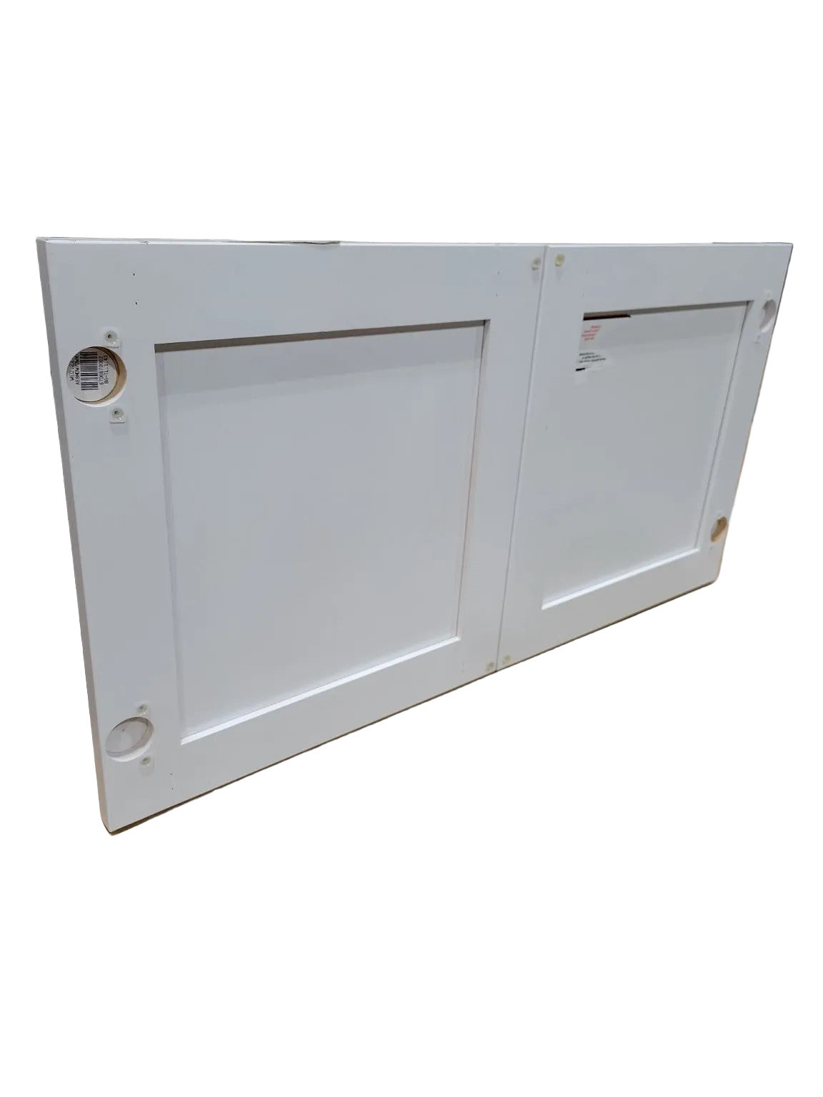 Set of 2 – White Shaker Cabinet Doors – 15 1/2" x 16" x 3/4" Each