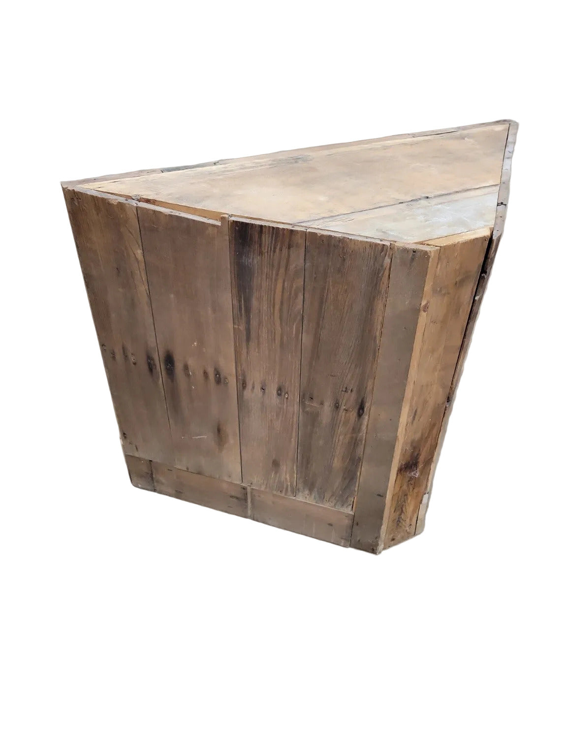 Antique Two-Piece Corner Cabinet – Rustic Farmhouse Storage