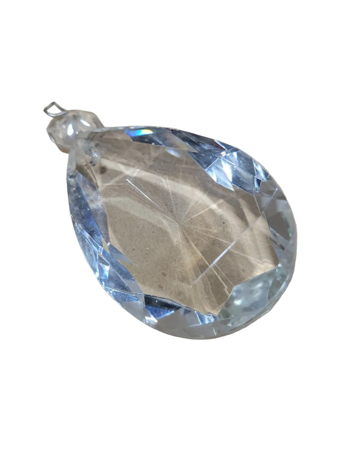 Vintage Faceted Crystal Chandelier Prism Drop – 4½"