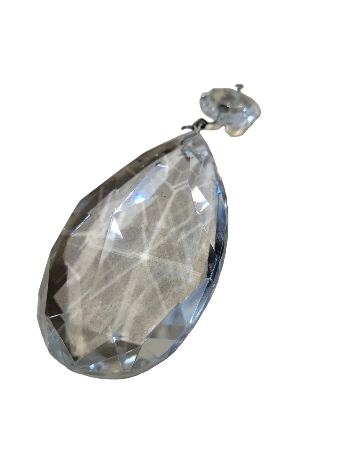 Vintage Faceted Crystal Chandelier Prism Drop – 4½"