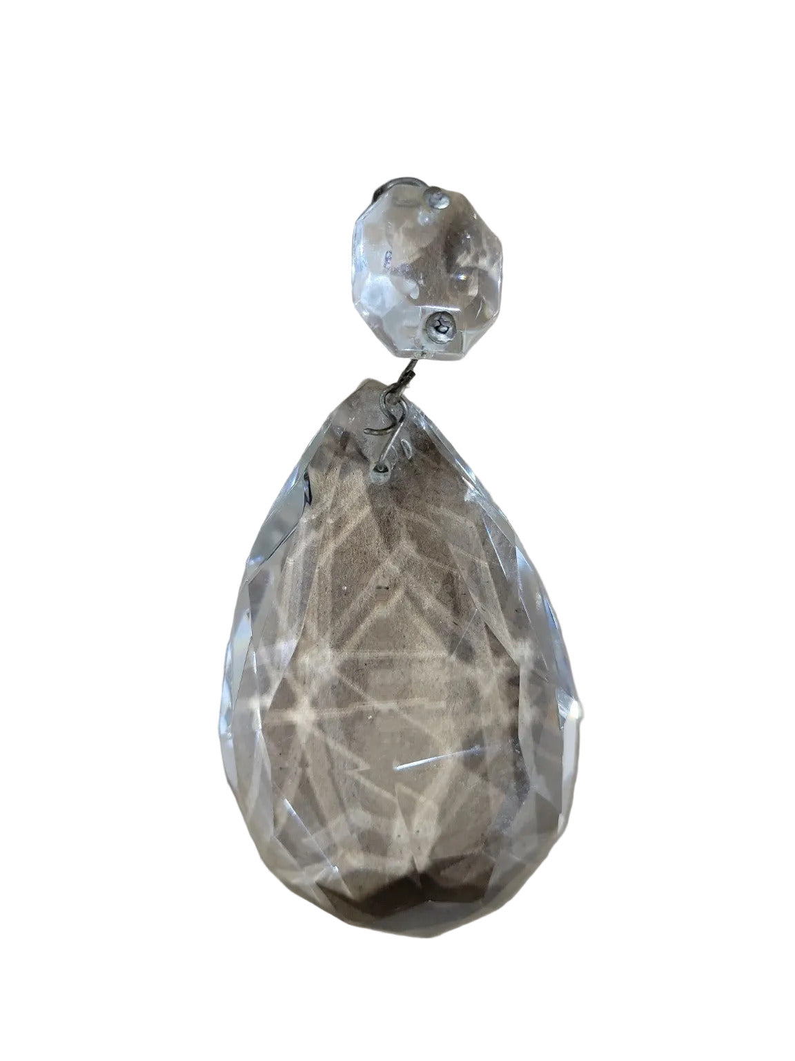 Vintage Faceted Crystal Chandelier Prism Drop – 4½"