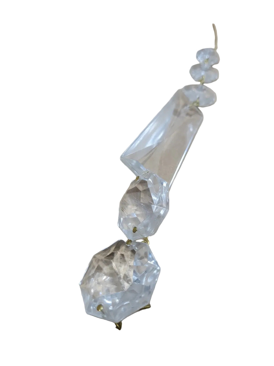 Vintage Crystal Chandelier Prism Drop Set – 7 ½" Cut Glass Strands (28 Pieces)