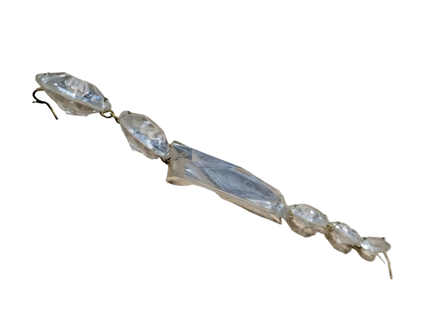 Vintage Crystal Chandelier Prism Drop Set – 7 ½" Cut Glass Strands (28 Pieces)