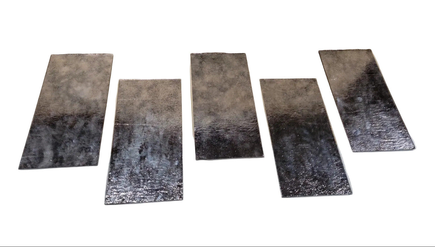 Artistic Tile “Armory Mirror Bronze Antiqued” Glass Field Tiles – Set of 5