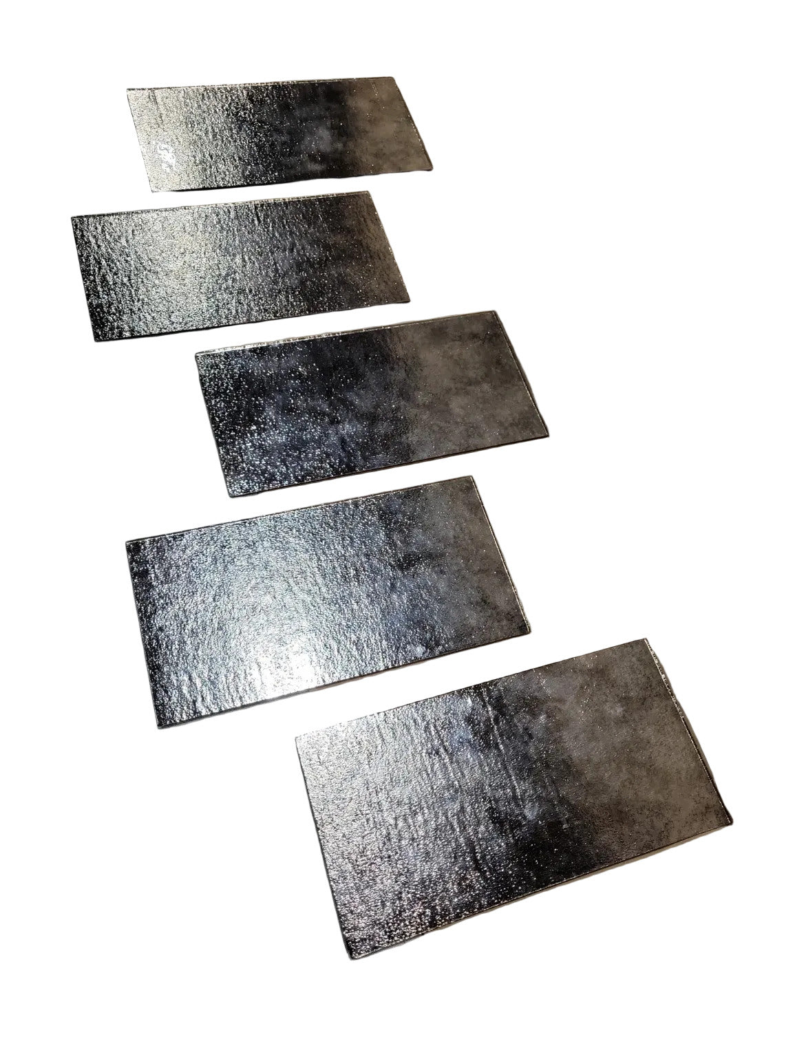 Artistic Tile “Armory Mirror Bronze Antiqued” Glass Field Tiles – Set of 5