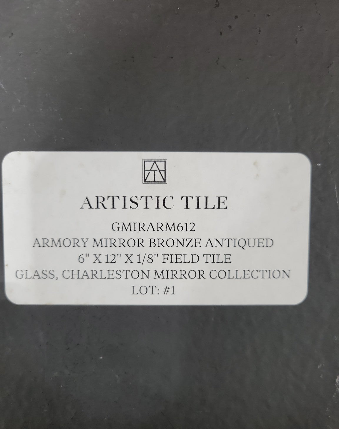 Artistic Tile “Armory Mirror Bronze Antiqued” Glass Field Tiles – Set of 5