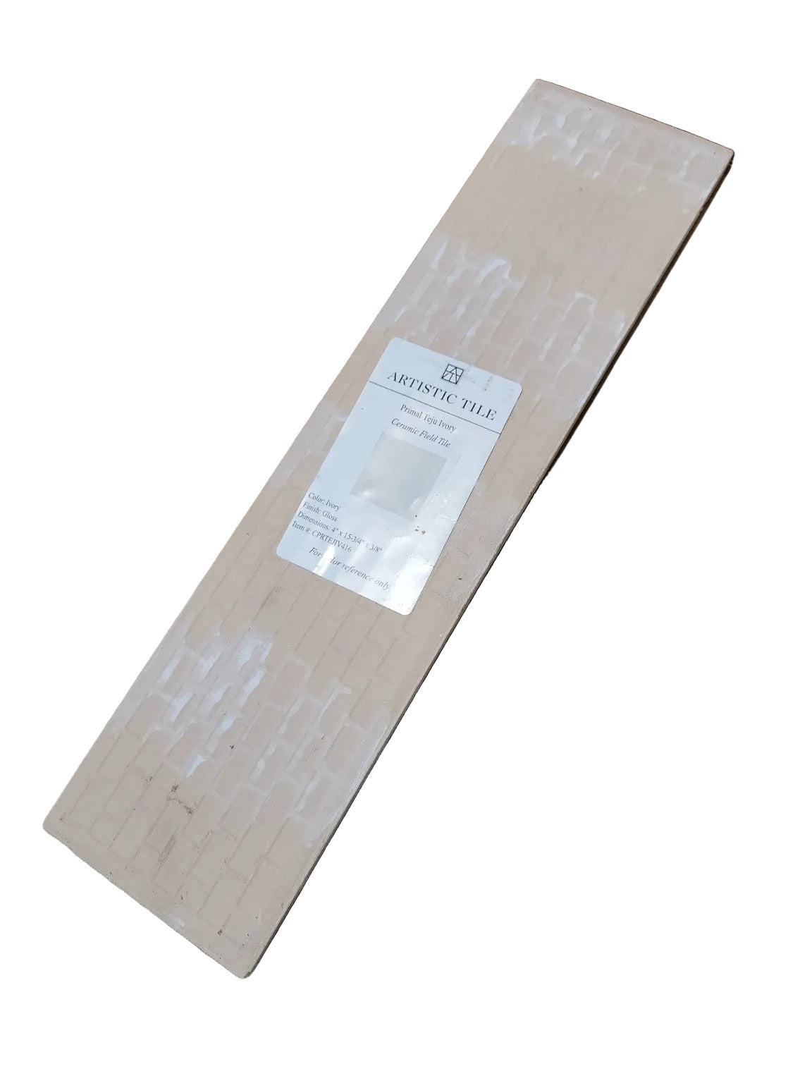 Artistic Tile “Primal Teju Ivory” Ceramic Field Tiles – Set of 6