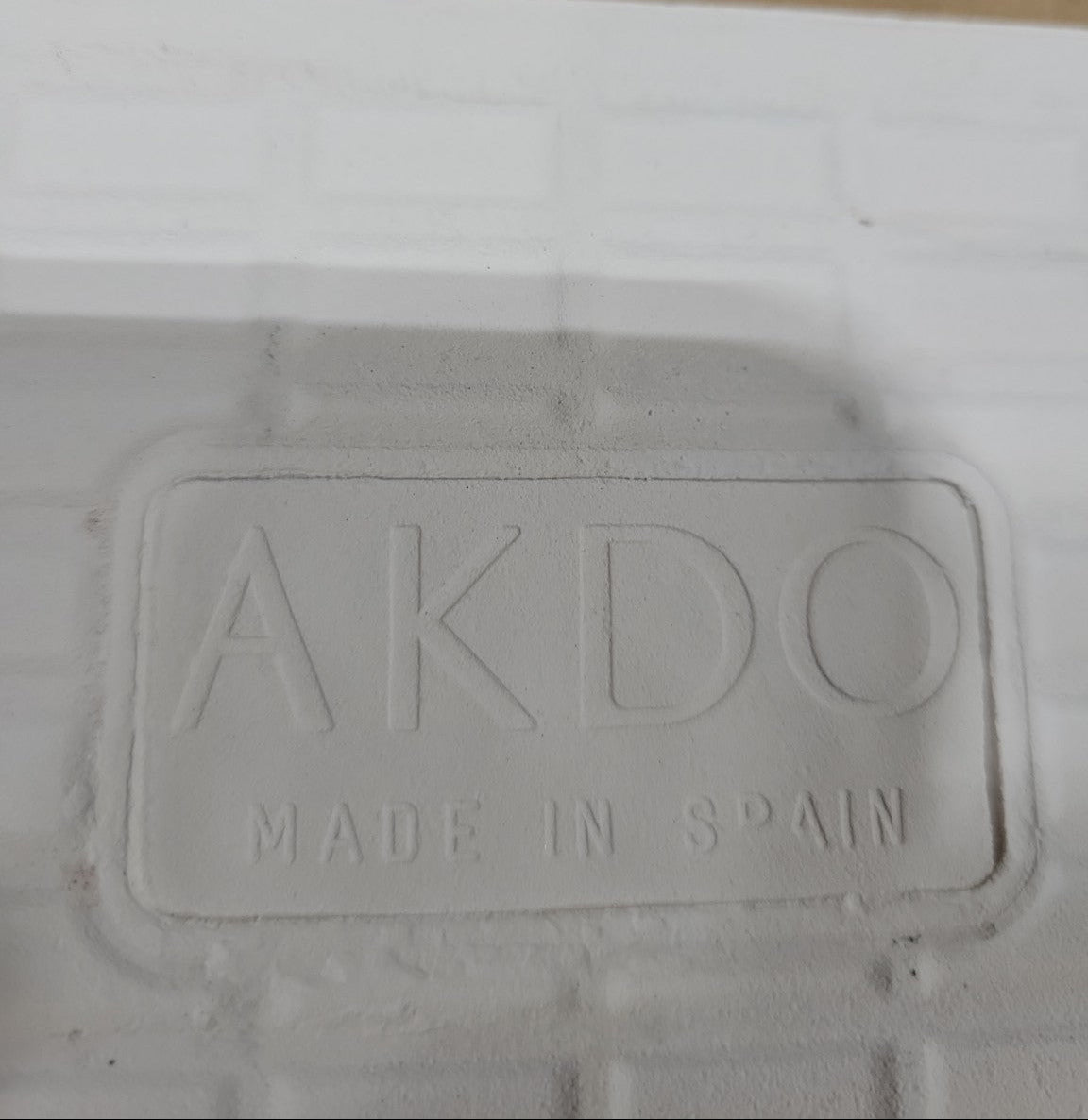 AKDO Glossy White Ceramic Wall Tile – 4" x 12" (Made in Spain)