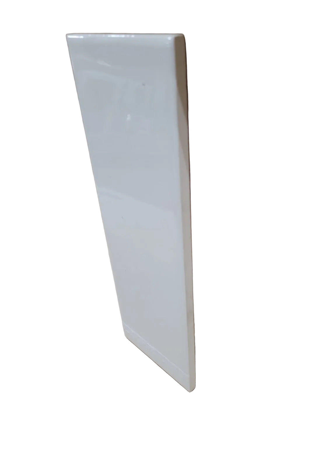 AKDO Glossy White Ceramic Wall Tile – 4" x 12" (Made in Spain)