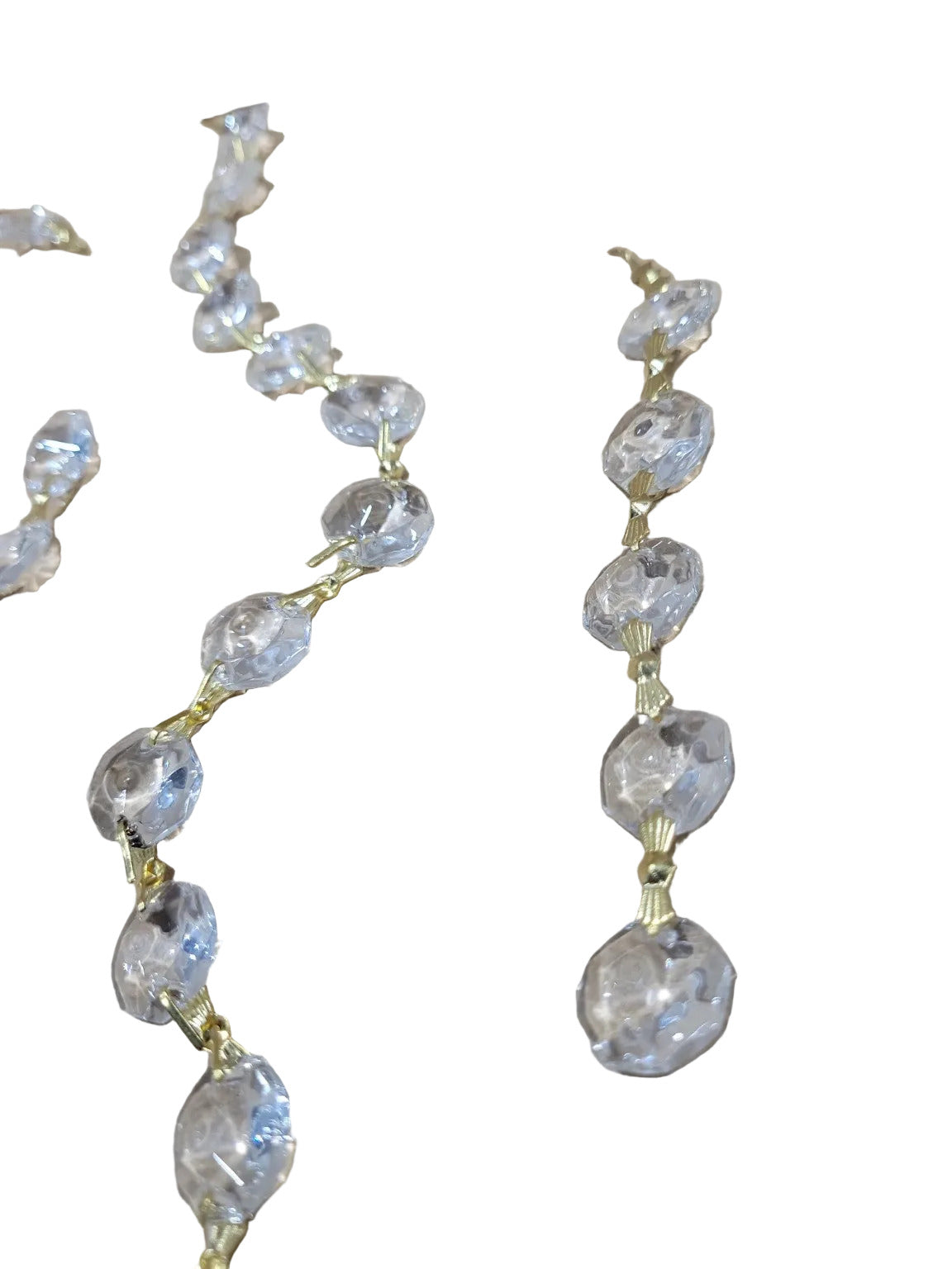 Vintage Linked Crystal Chandelier Chains – Mixed Length Bundle