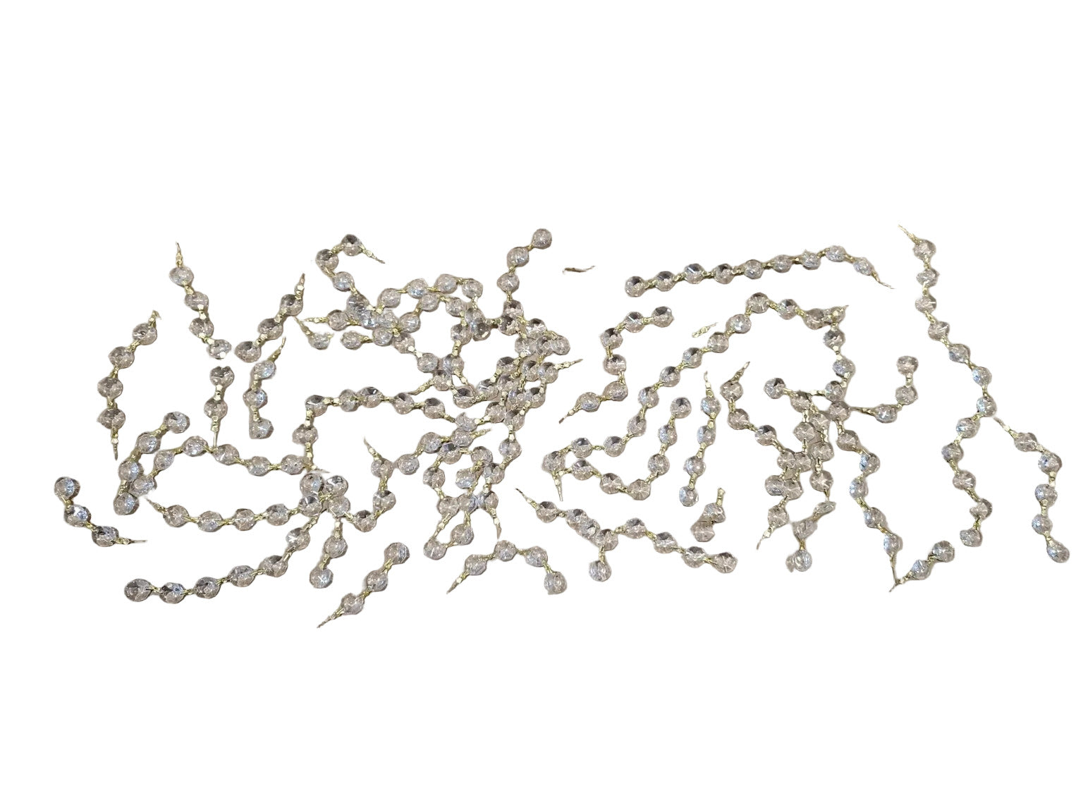 Vintage Linked Crystal Chandelier Chains – Mixed Length Bundle