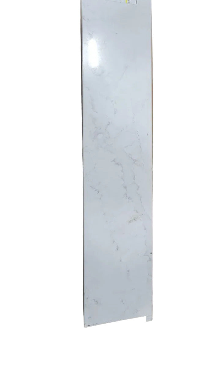 Polished White Marble Threshold with Integrated Leg – 37 ¼"