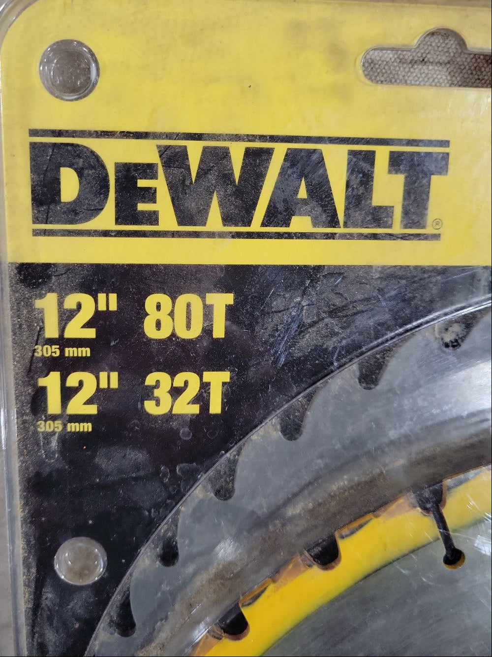 DeWalt 12" Carbide Circular Saw Blade Set – 80T & 32T Combo