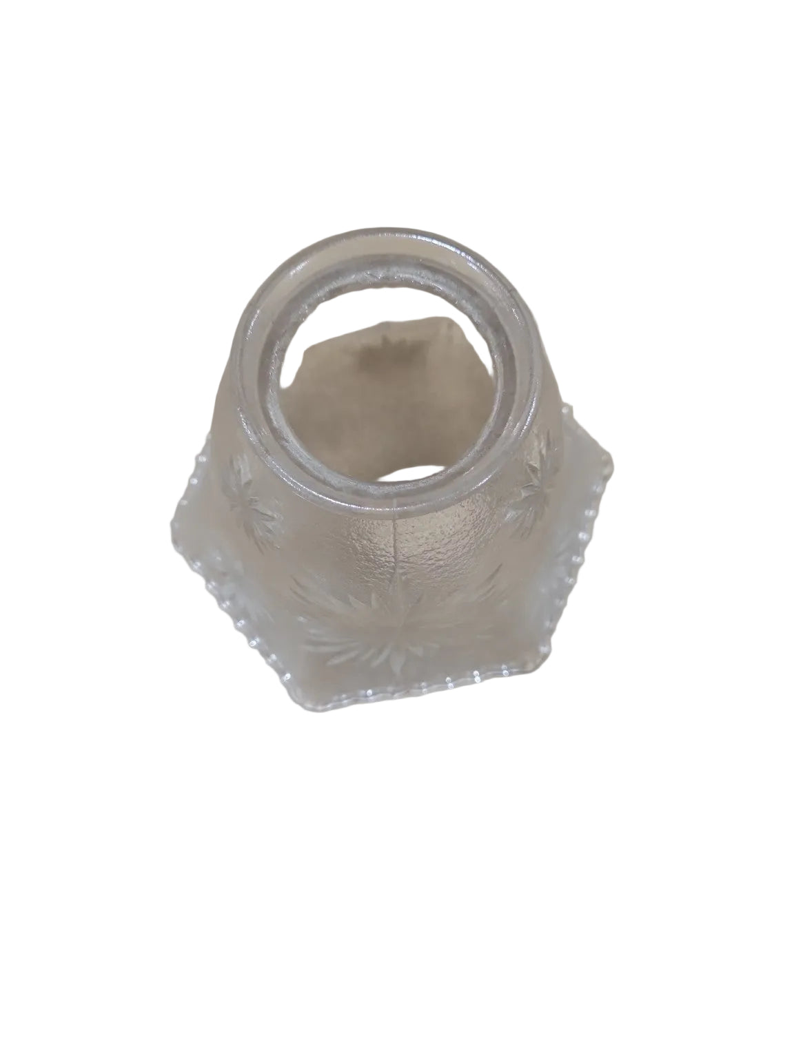 Set of 5 Vintage Frosted Starburst Glass Lamp Shades – 2.25" Fitter