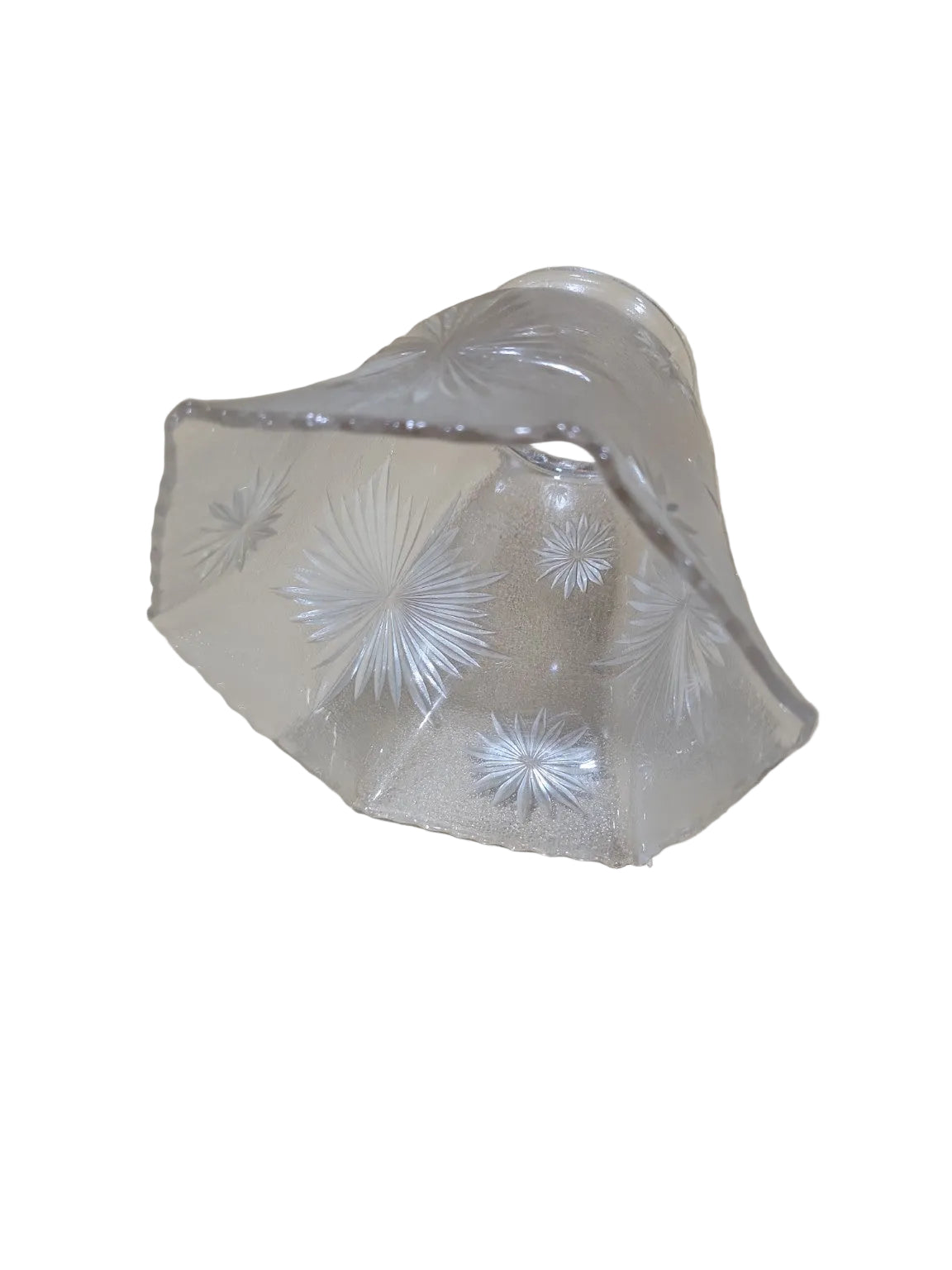 Set of 5 Vintage Frosted Starburst Glass Lamp Shades – 2.25" Fitter