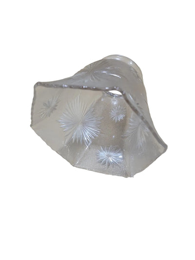 Set of 5 Vintage Frosted Starburst Glass Lamp Shades – 2.25" Fitter