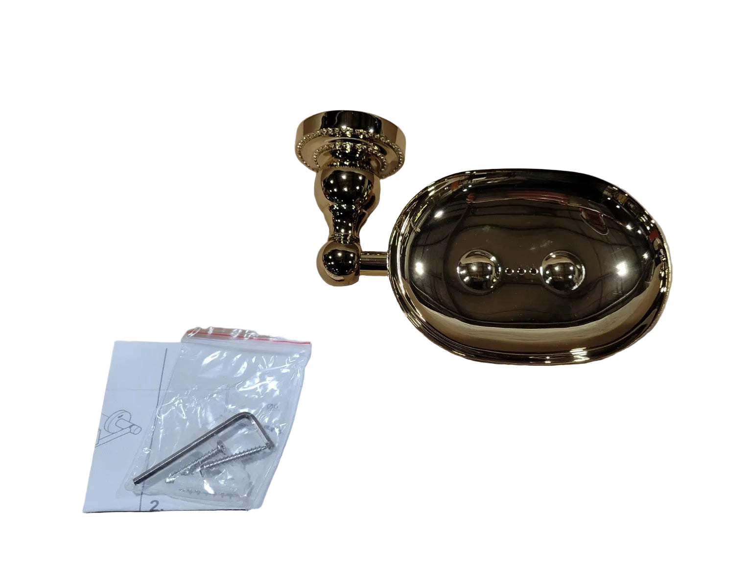 Signature Hardware Farber Collection Wall Mount Soap Holder – Polished Brass